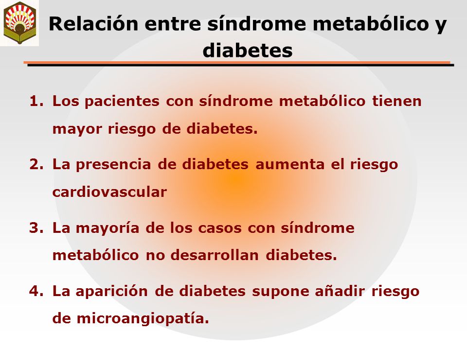 relación entre síndrome metabólico y diabetes